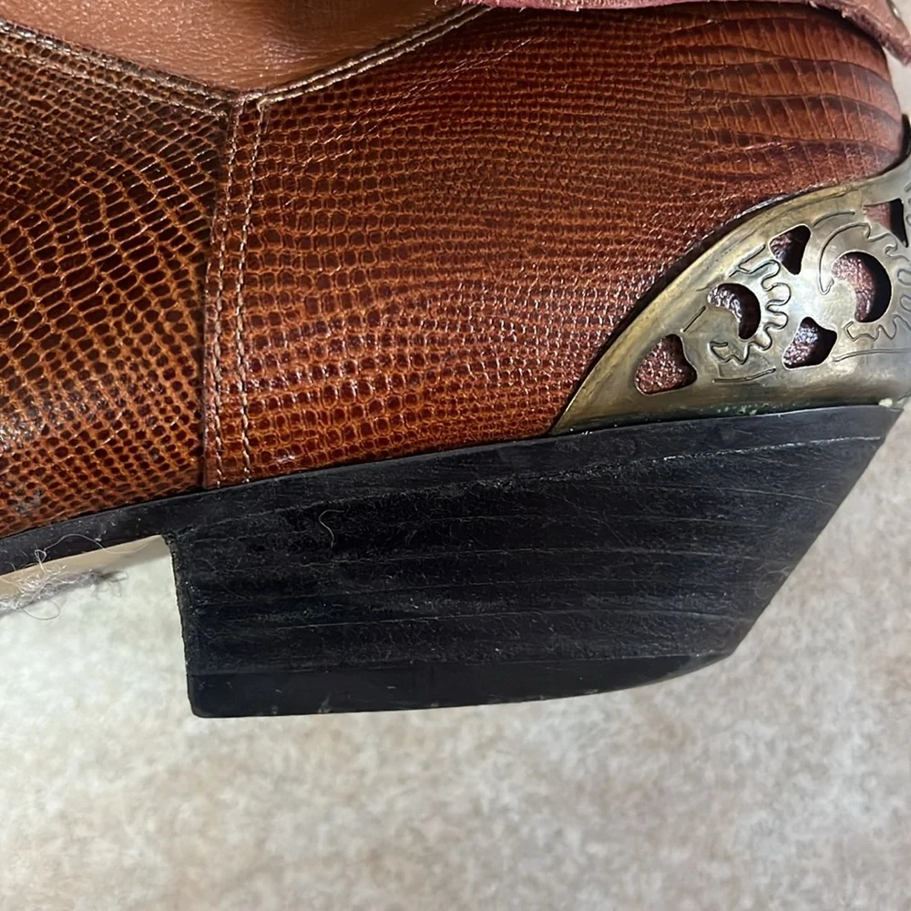 Rush Hour Vintage brown Leather Western Boots size 9B - Picture 8 of 13